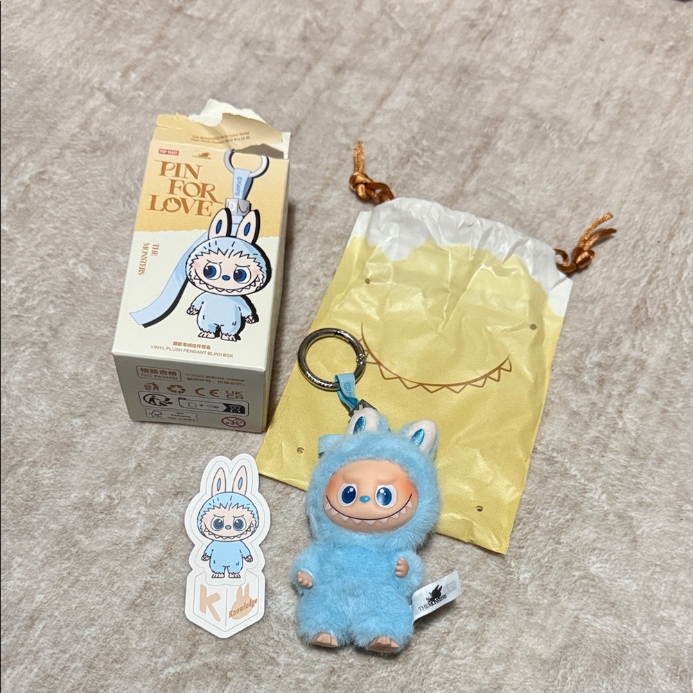 Light Blue Pin for love mini Labubu